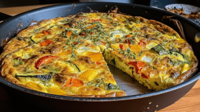 frittata di zucchine e peperoni